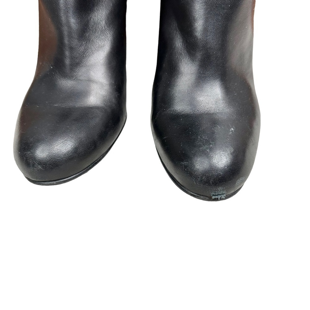 Stuart Weitzman Leather Knee Height Wedge Boots - Picture 7 of 7